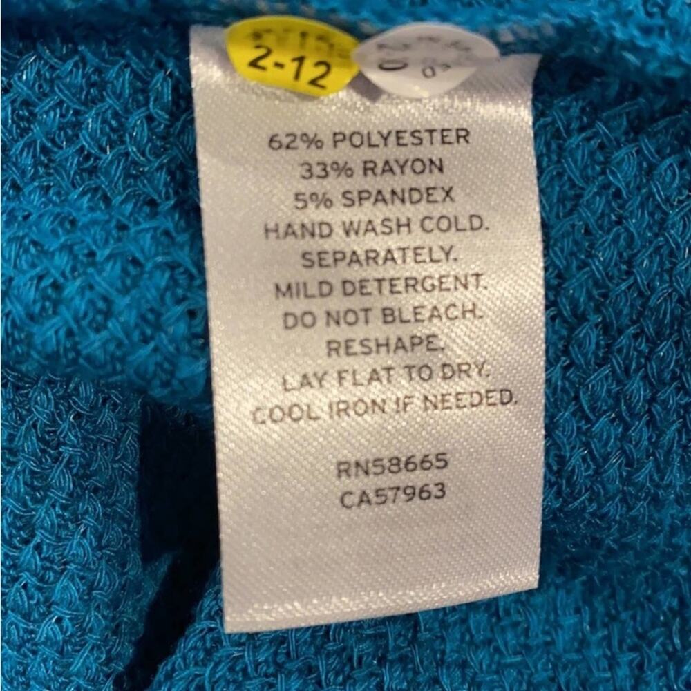BP Blue Open Henley Lettuce Hem Thermal Top S - Picture 2 of 7